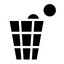 rubbish bin glyph Icon