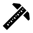 ruler tool glyph Icon