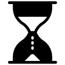 running hourglass glyph Icon