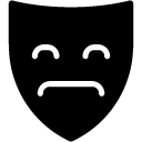sad mask glyph Icon