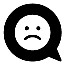 sad speech glyph Icon