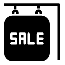 sale sign glyph Icon