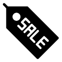 sale tag glyph Icon
