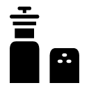 salt and pepper glyph Icon