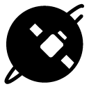 satellite orbit glyph Icon