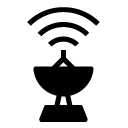 satellite signal glyph Icon