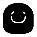 satisfied smile glyph Icon