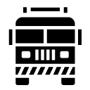 school bus glyph Icon