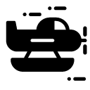 sea plane glyph Icon