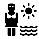 sea woman glyph Icon