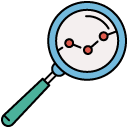 search charts filled outline icon