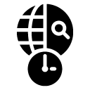 search global clock glyph Icon