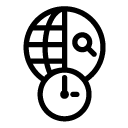 search global clock line Icon
