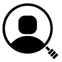 search man 1 glyph Icon