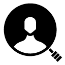 search man 3 glyph Icon