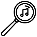 search music line icon
