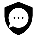 secure chat glyph Icon