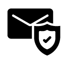 secured mail glyph Icon