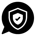 security chat glyph Icon