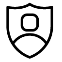 security man 1 line Icon