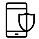 security smartphone line Icon