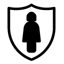security user woman glyph Icon