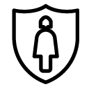 security user woman line Icon