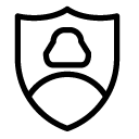 security woman 1 line Icon