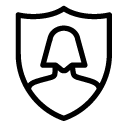 security woman 3 line Icon