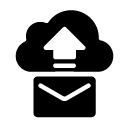 send cloud glyph Icon