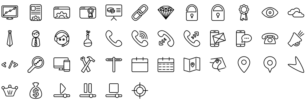 1700 Vector Line Icons Set SVG PNG Ai Sketch