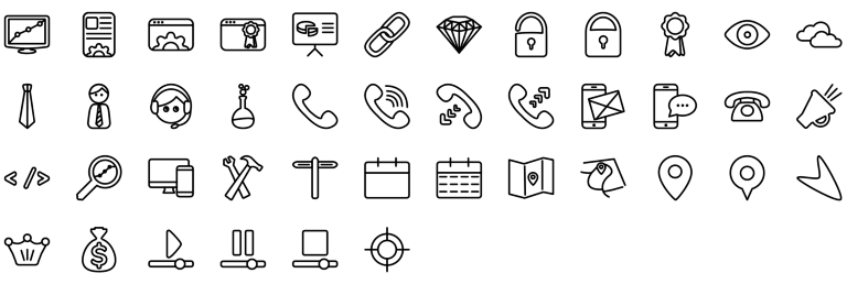 1700 Vector Line Icons Set Svg Png Ai Sketch