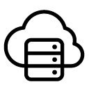 server cloud 1 line Icon