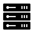 server rack glyph Icon