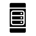 server smartphone glyph Icon