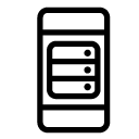 server smartphone line Icon