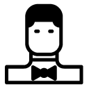 service man glyph Icon