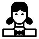 service woman glyph Icon