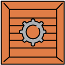 settings crate filled outline icon