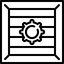 settings crate line icon