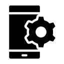 settings smartphone glyph Icon