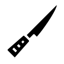 sharp knife glyph Icon