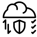 shield cloud transfer line Icon