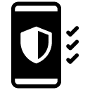 shield phone glyph Icon