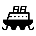 ship transportation glyph Icon