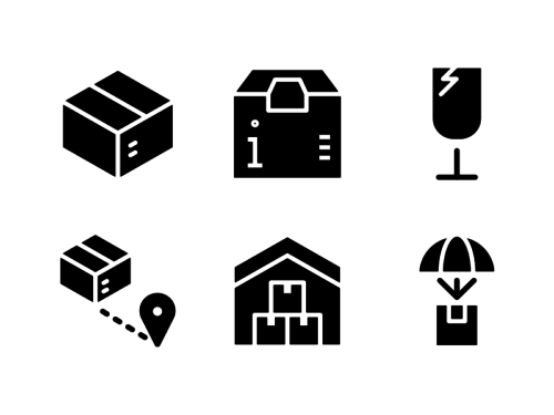 shipping-and-delivery-glyph-icons