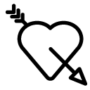 shooting heart line Icon