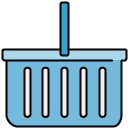 shopping basket filled outline icon