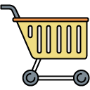 shopping cart filled outline icon