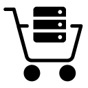 shopping server glyph Icon